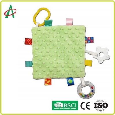 7.5 &quot;বেবি স্লিপ তোয়ালে, নরম আপিজে ট্যাগ সুরক্ষা কম্বল